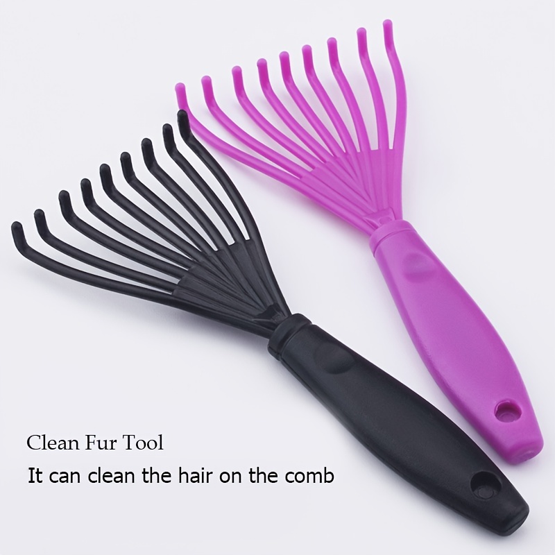 1pc T-shape Comb, Bathroom Cleaning Brush, Comb Cleaner, Plastic Curl Comb,  Cleaning Claw Hook