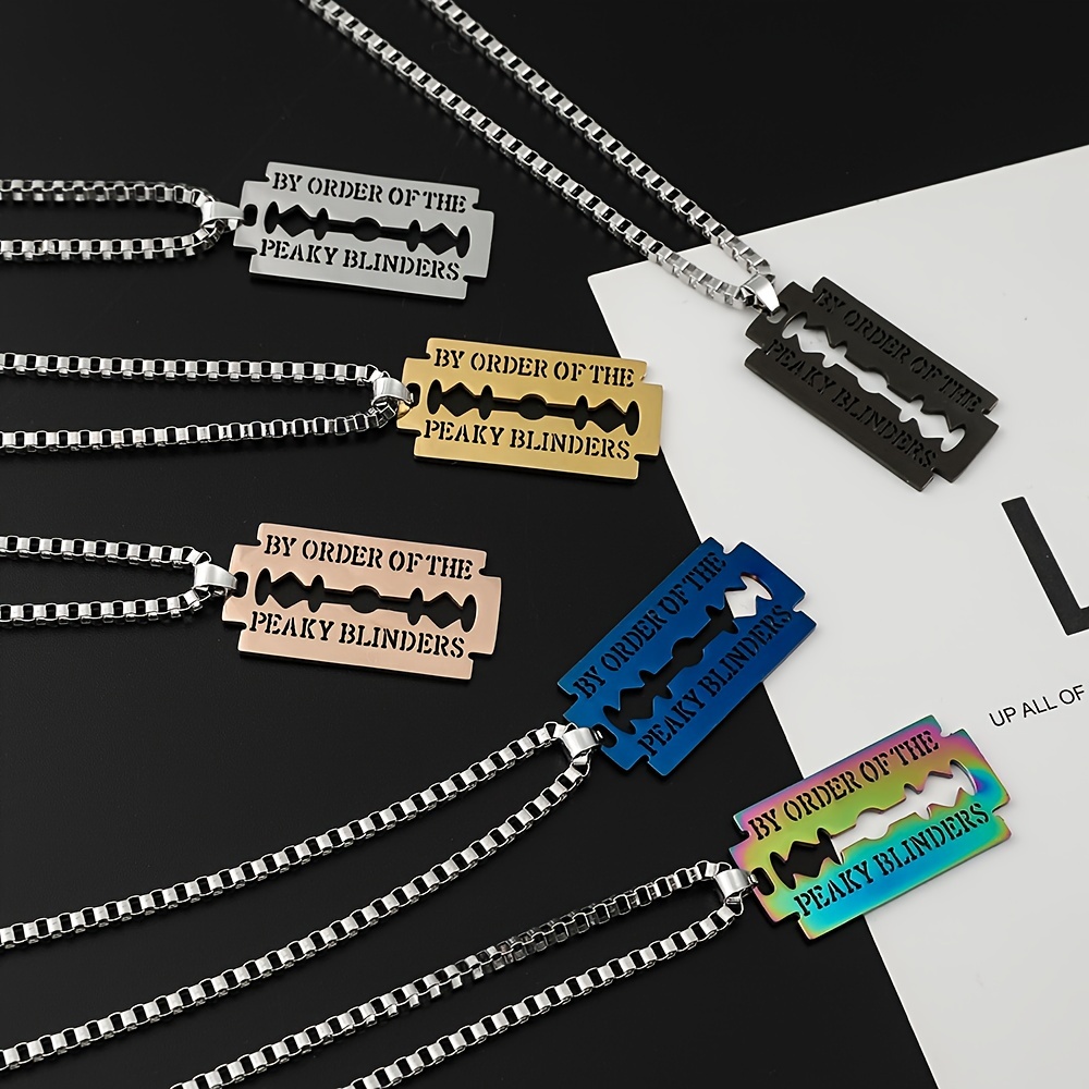 Gangster Blade Stainless Steel Pendant Necklace