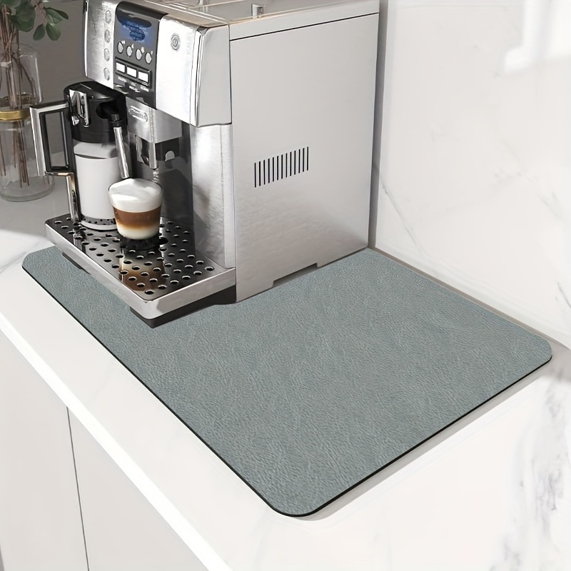 Coffee Mat Hide Stain Rubber ,Coffee Maker Mat for Countertops, Absorbent  Coffee Bar Mat for Kitchen Counter,Coffee Bar Accessories Under Appliance