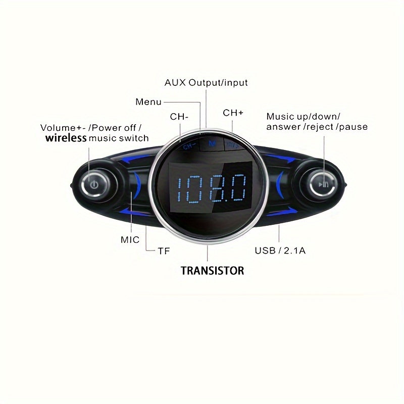 Car Mp3 Player Fm Transmitter Aux Audio Receiver Tf Usb - Temu Australia