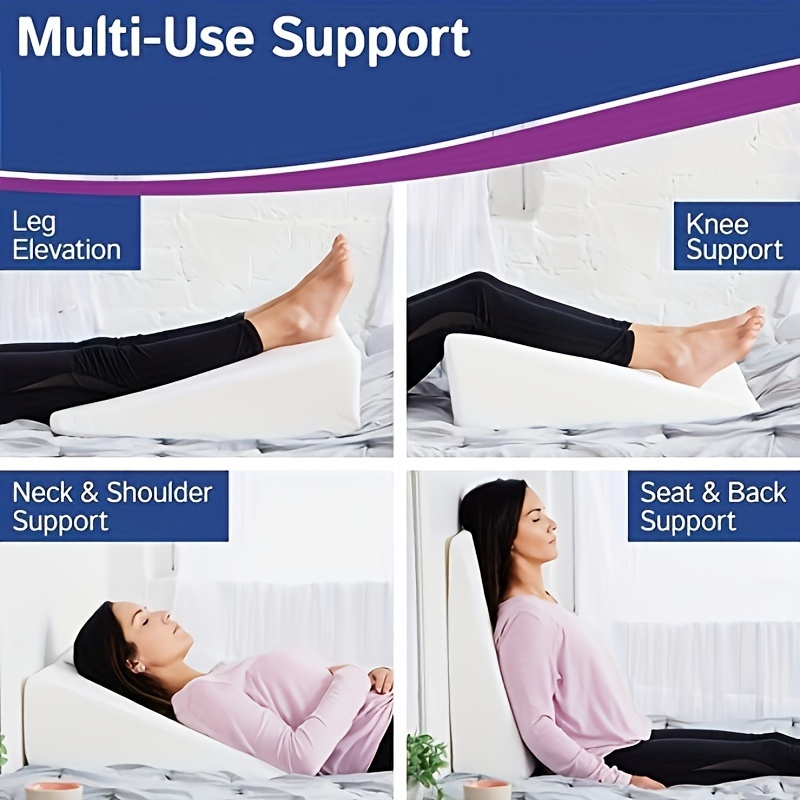Memory Foam Bed Wedge Pillow Leg Back Support Sleep - Temu
