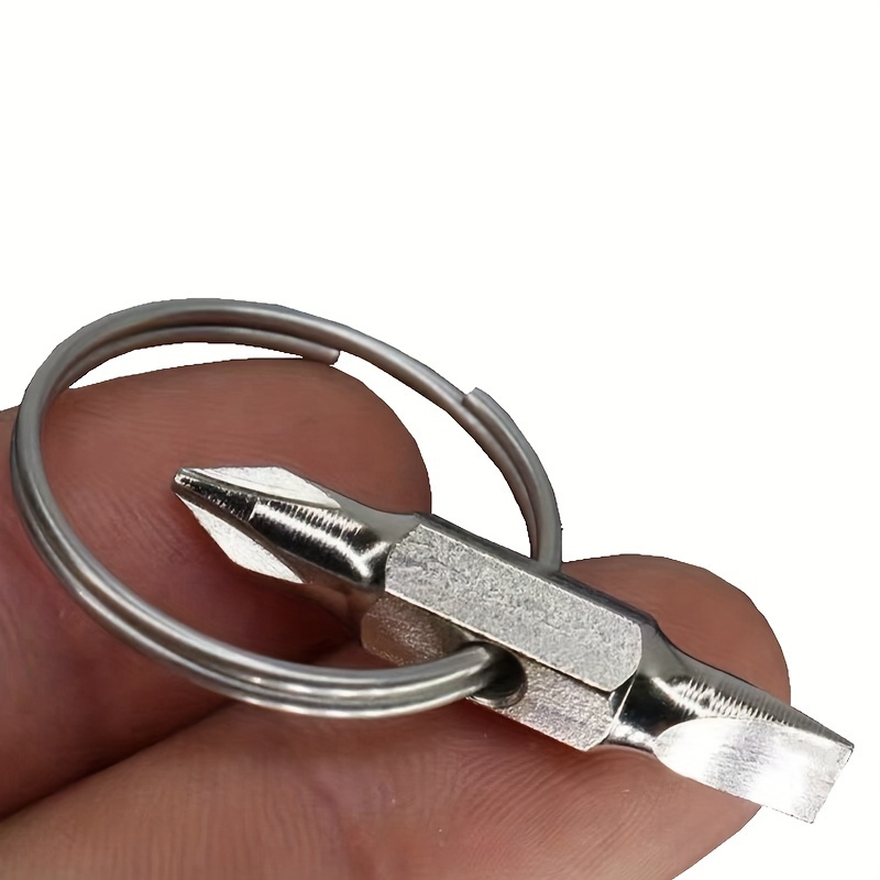 1pc Keychain Screwdriver Tool Gift, Men's Christmas Gift, Screwdriver Drill With Cross, Suitable For Dad, Father, Husband, Boyfriend