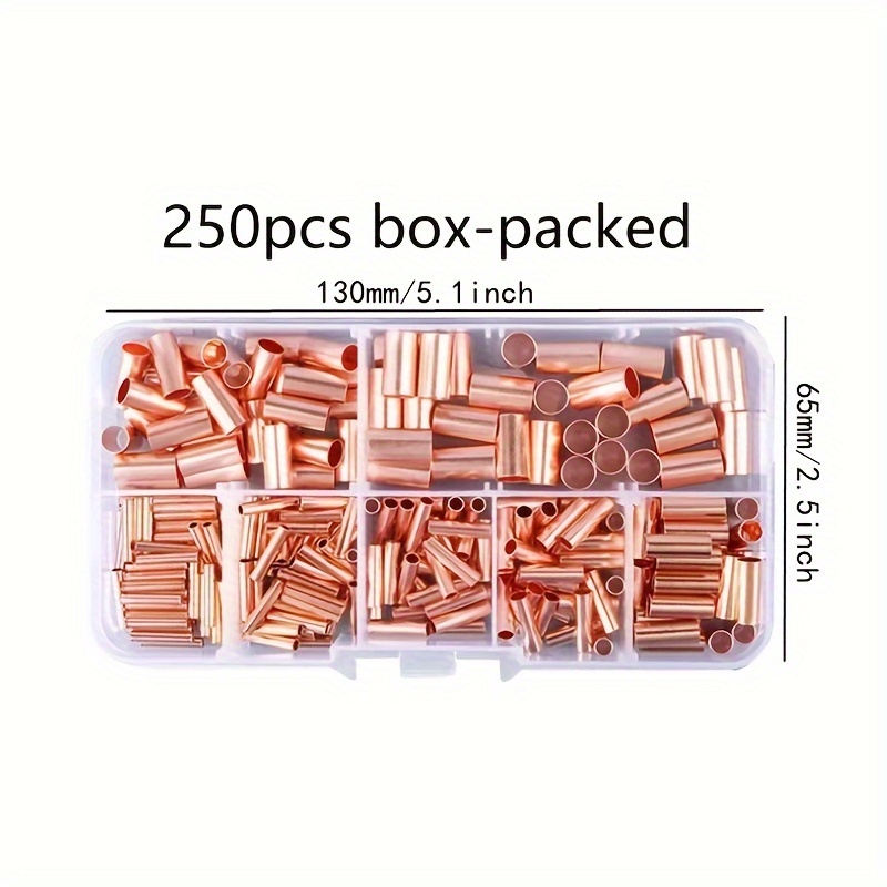 gt copper connecting pipe wire joint small copper tube terminal cable lug bootlace ferrule kit