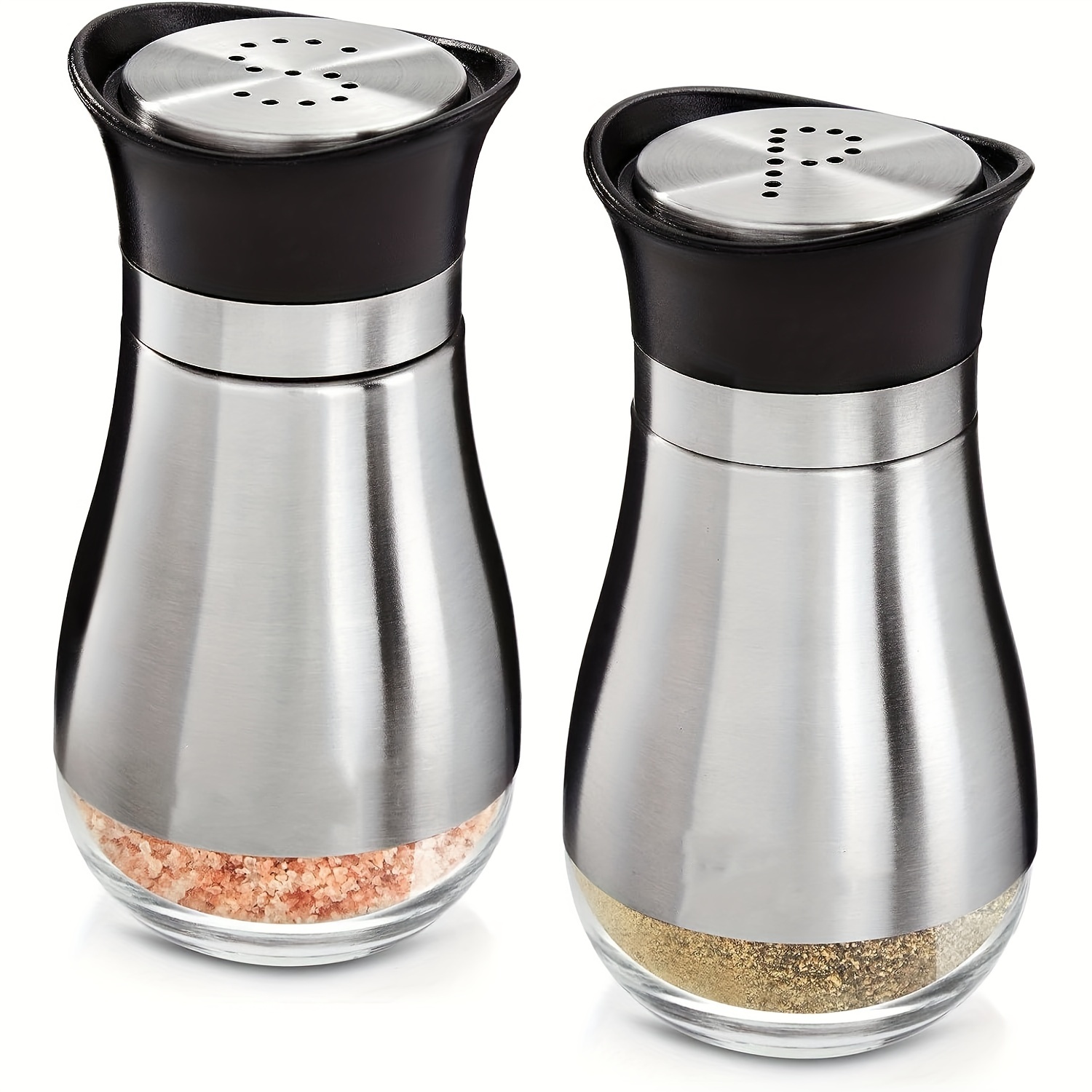 Refillable Salt Pepper Shakers Set Spice Bottles Container - Temu