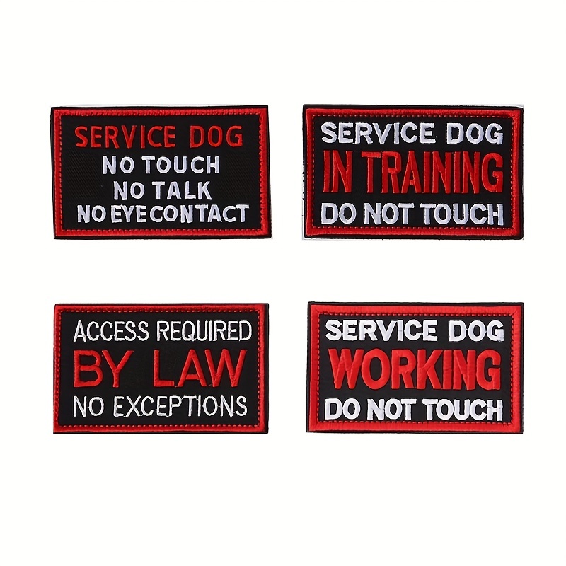 Custom Embroidered Service Dog Patches Black Vest Patch For - Temu