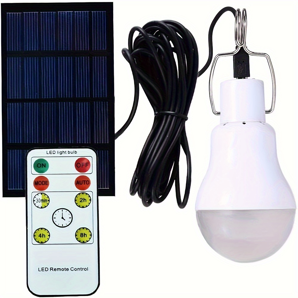 Bombilla Luz Solar Led 1 Pieza Bombilla Luz Exterior Control