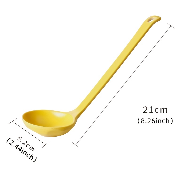 8 Long Handle Blue Ceramic Ladle, Large Soup Spoon