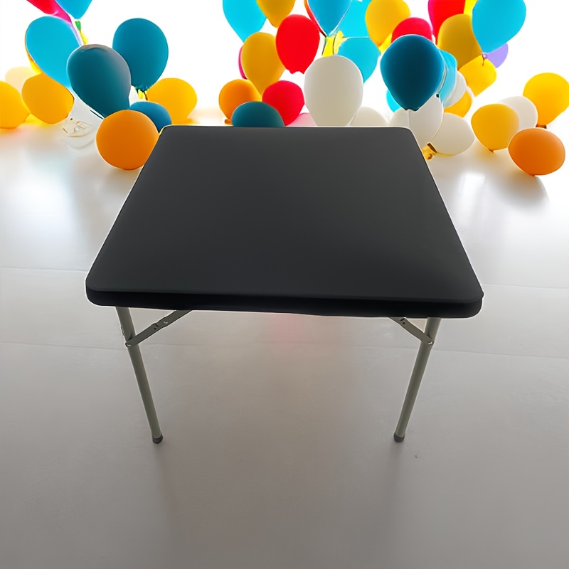 TEMU 1pc, 170gsm, Stretchy Table Cover, Square Tablecloth, Birthday Tablecloth, Banquet Tablecloth, Party Tablecloth, Picnic Tablecloth, Solid Color