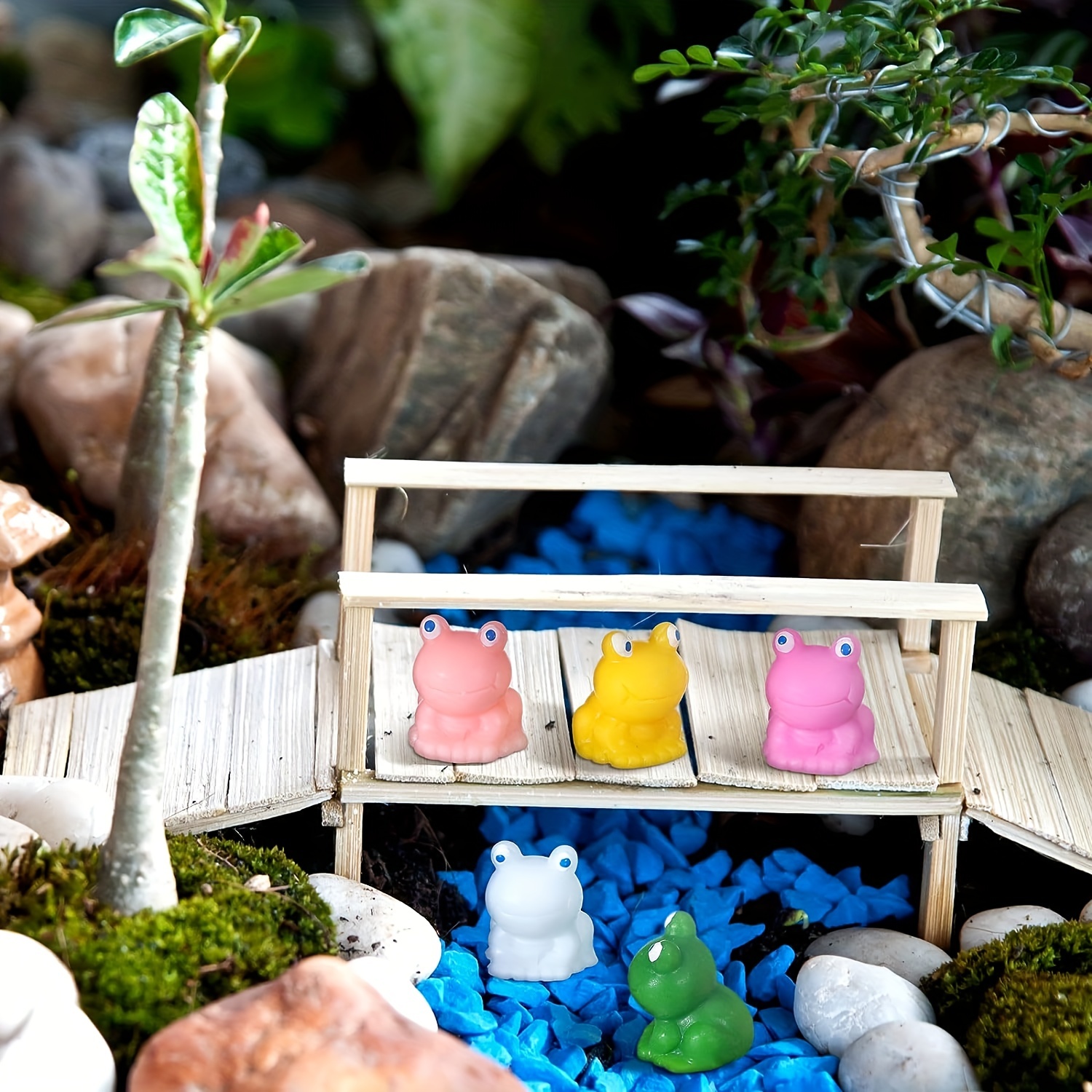 Luminous Frogs Mini Figurines, Micro Landscape Decoration, Fairy Garden DIY  Miniatures, Home Decor Accessories, 10/20/50pcs, Cute Mini Frog 