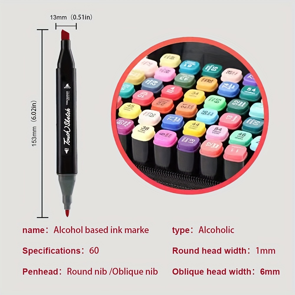 Touch Double Head Marker Set Alcohol Oily Watercolor Pen - Temu