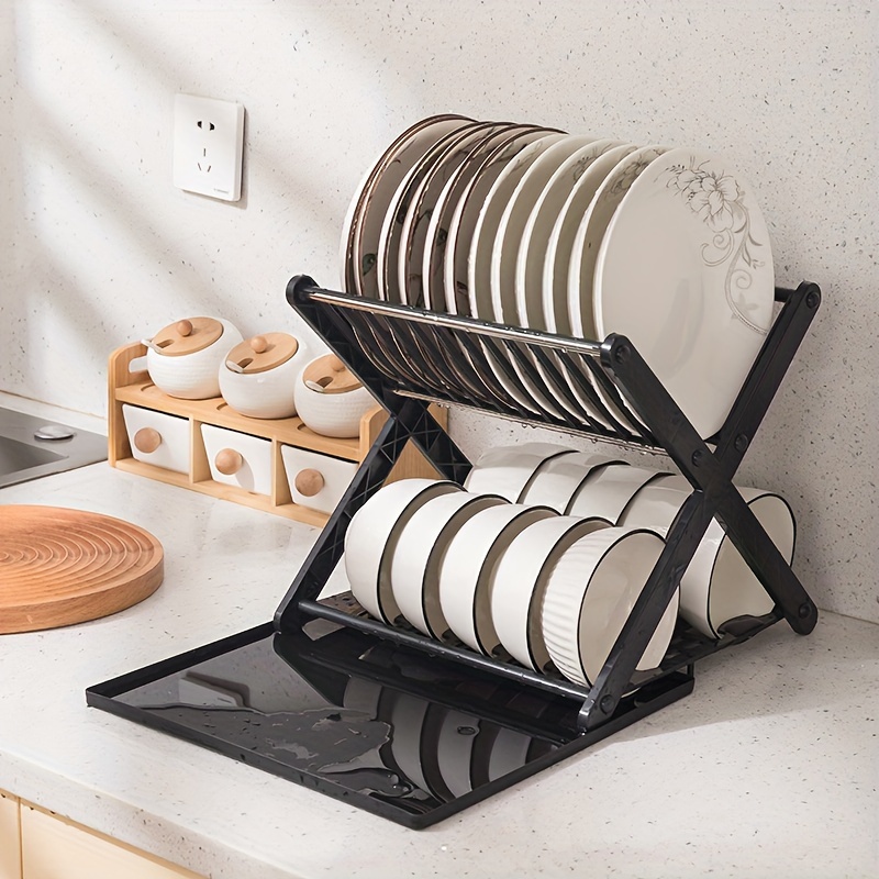 Dish Racks, Kitchen Dish Storage Rack, Space-saving Tabletop Dish