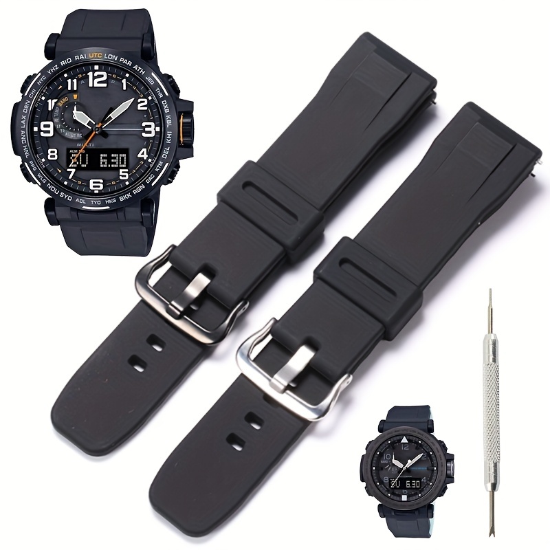 23mm 24mm fine steel watch band for Casio PROTREK PRG-600 \ 650 PRG-6600 /  30 / 50 / 60 / 70 modified Wristband Bracelet strap - AliExpress