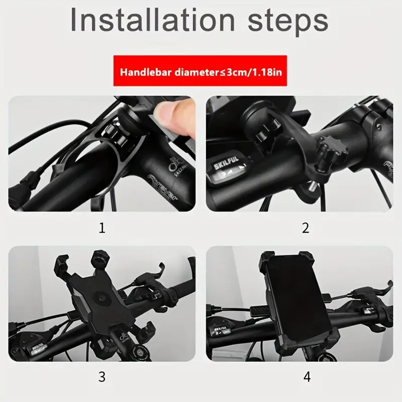 1pc auto lock rearview mirror bike phone holder easy open motorcycle support mount for your mobile cellphone details 9