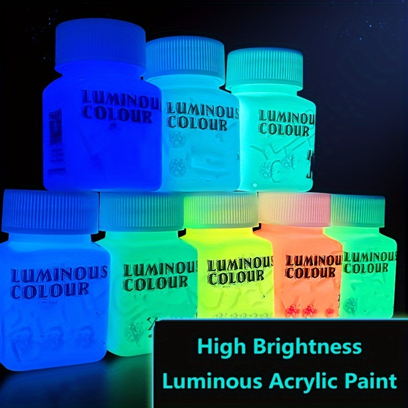 individuall Glow in The Dark Acrylic Paint Set - Luminous Phosphorescent