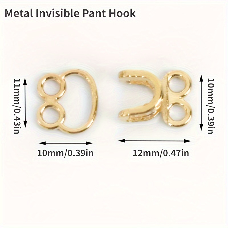 4pcs Metal Invisible Pant Hook Mink Coat Hidden Buckle Trousers Skirt  Garment Hooks Button Underwear Hook Sewing Accessory, Free Shipping On  Items Shipped From Temu