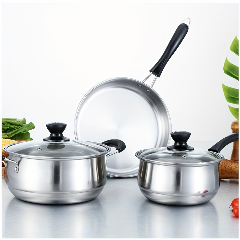 Stainless Steel Kitchen Cookware Set Nonstick Pots Pans Cooking