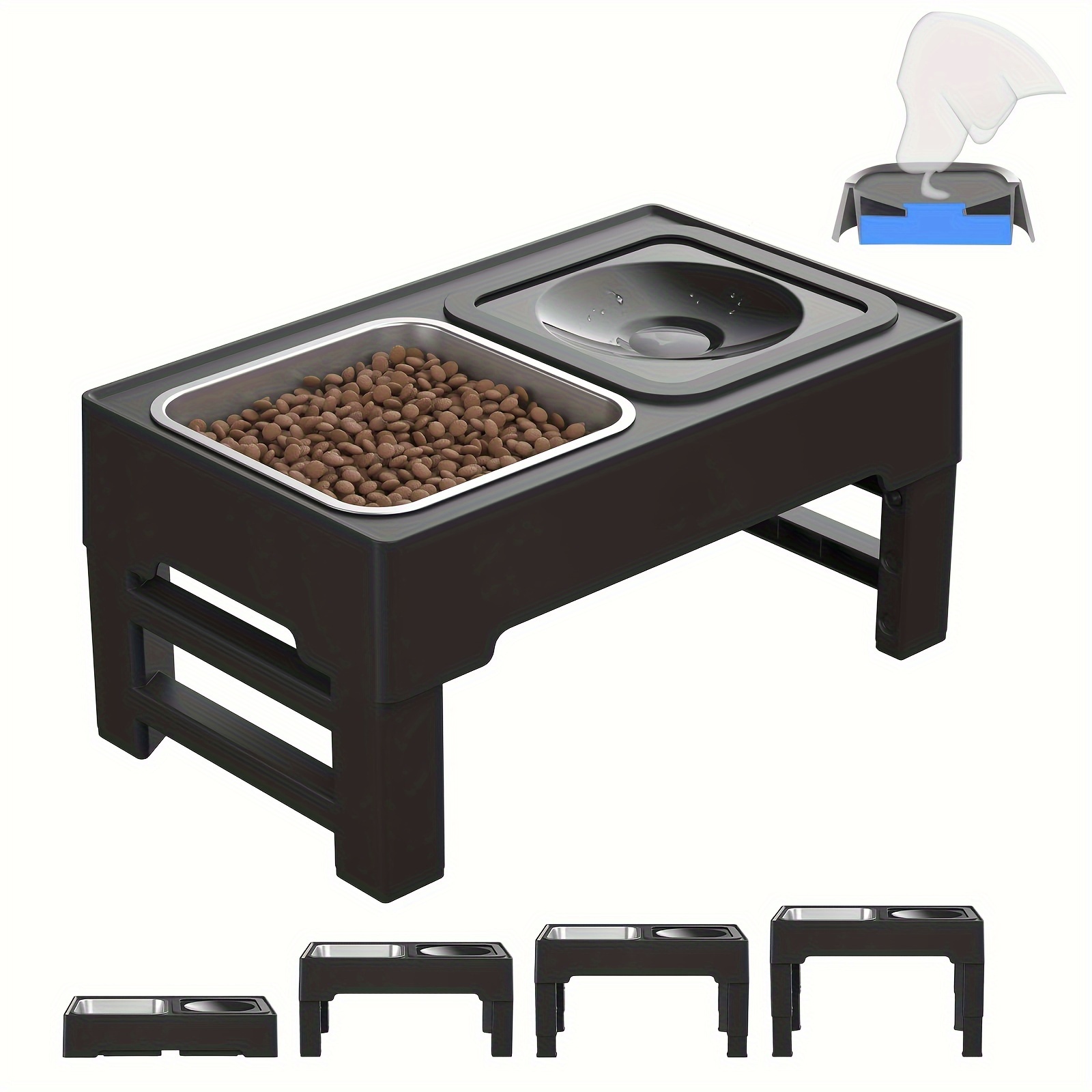 2 Bowl Elevated Dog Stand - Best Raised Dog Feeder – BearwoodEssentials-Elevated  Pet Feeders