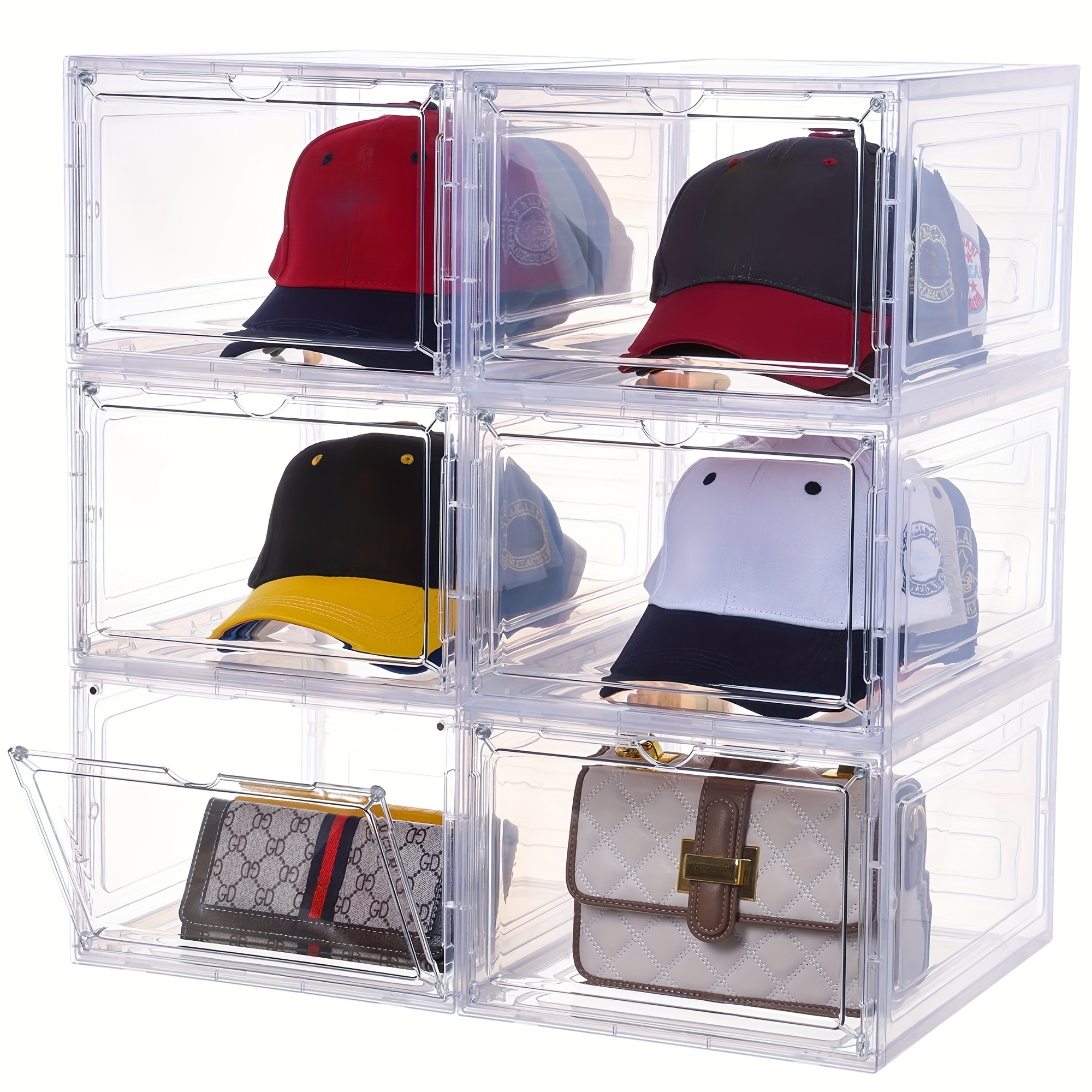 Comprar Colgador organizador de gorras con 10 Clips, soporte para sombrero,  organizador de gorra de béisbol, estante de almacenamiento para sombrero