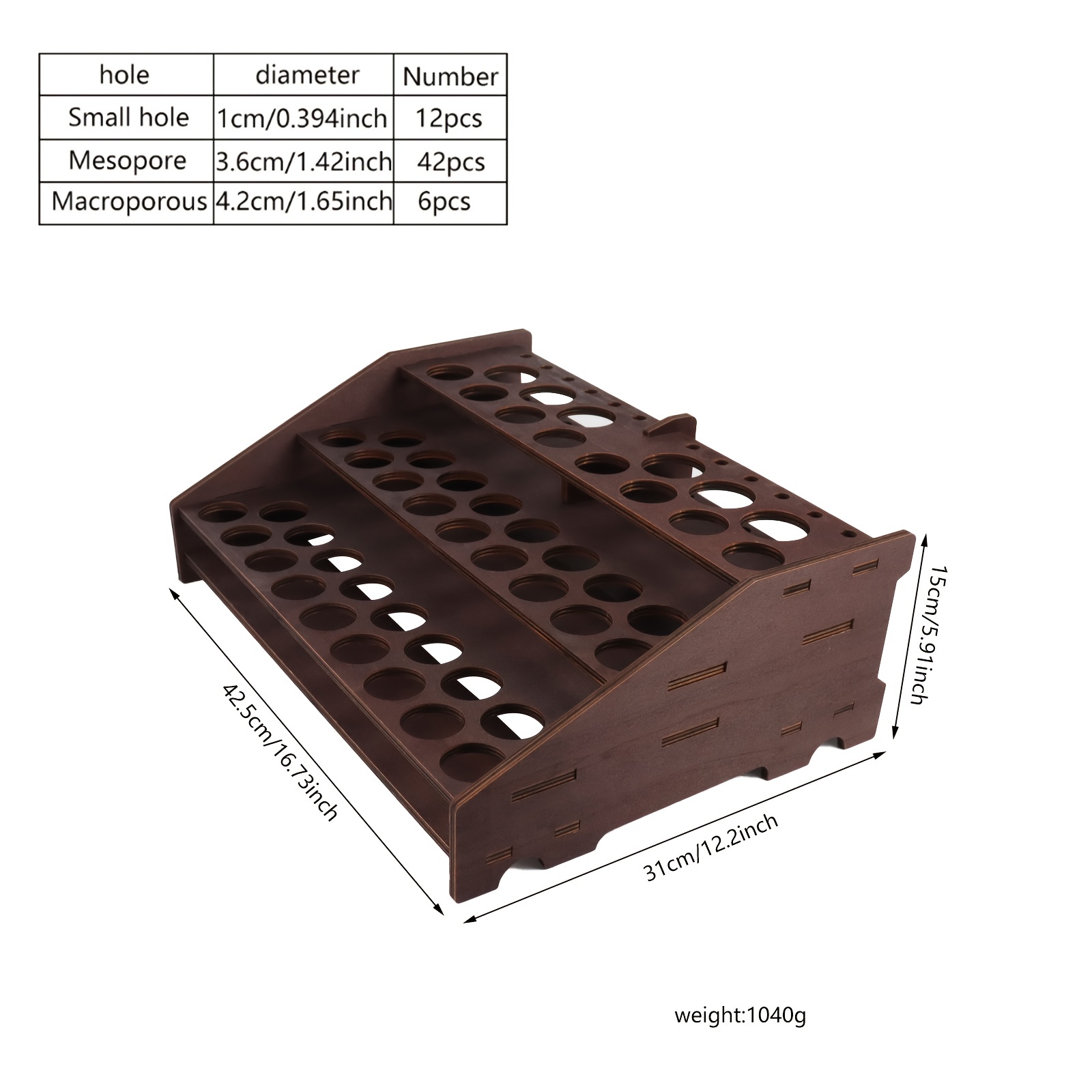 Wooden Paint Rack, Pigment Inks Storage Organizer, Marker Pen Storage