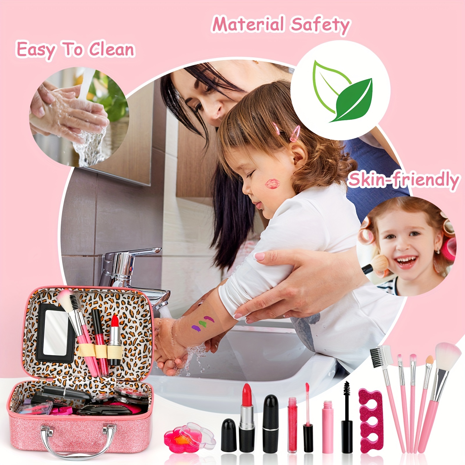 Kids Makeup Kit For Girl - Girls Makeup Kit For Kids, Little Girls Make Up  Set, Washable Kid Makeup Toy For Toddlers Children Princess, Birthday Gift  - Temu