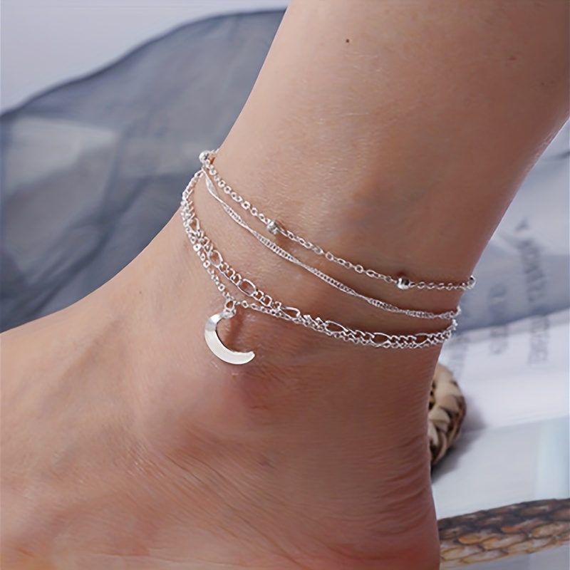  Gold Ankle Bracelet for Women Boho Layered Anklets Set