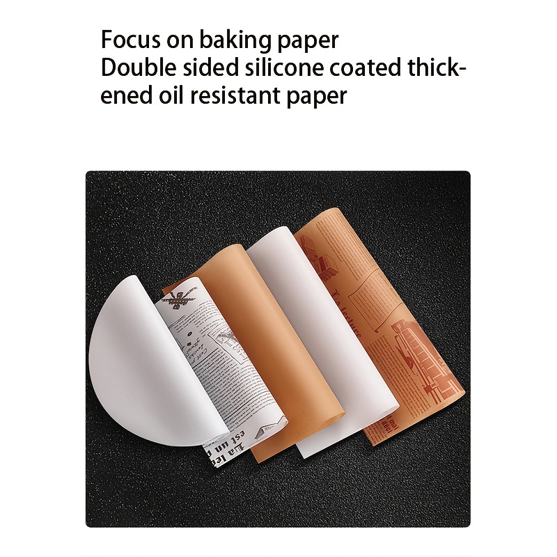 Tapis de cuisson doublures 100pcs silicone graisseproof feuilles de papier  cuisson parchemin bbq antiadhésif vapeur