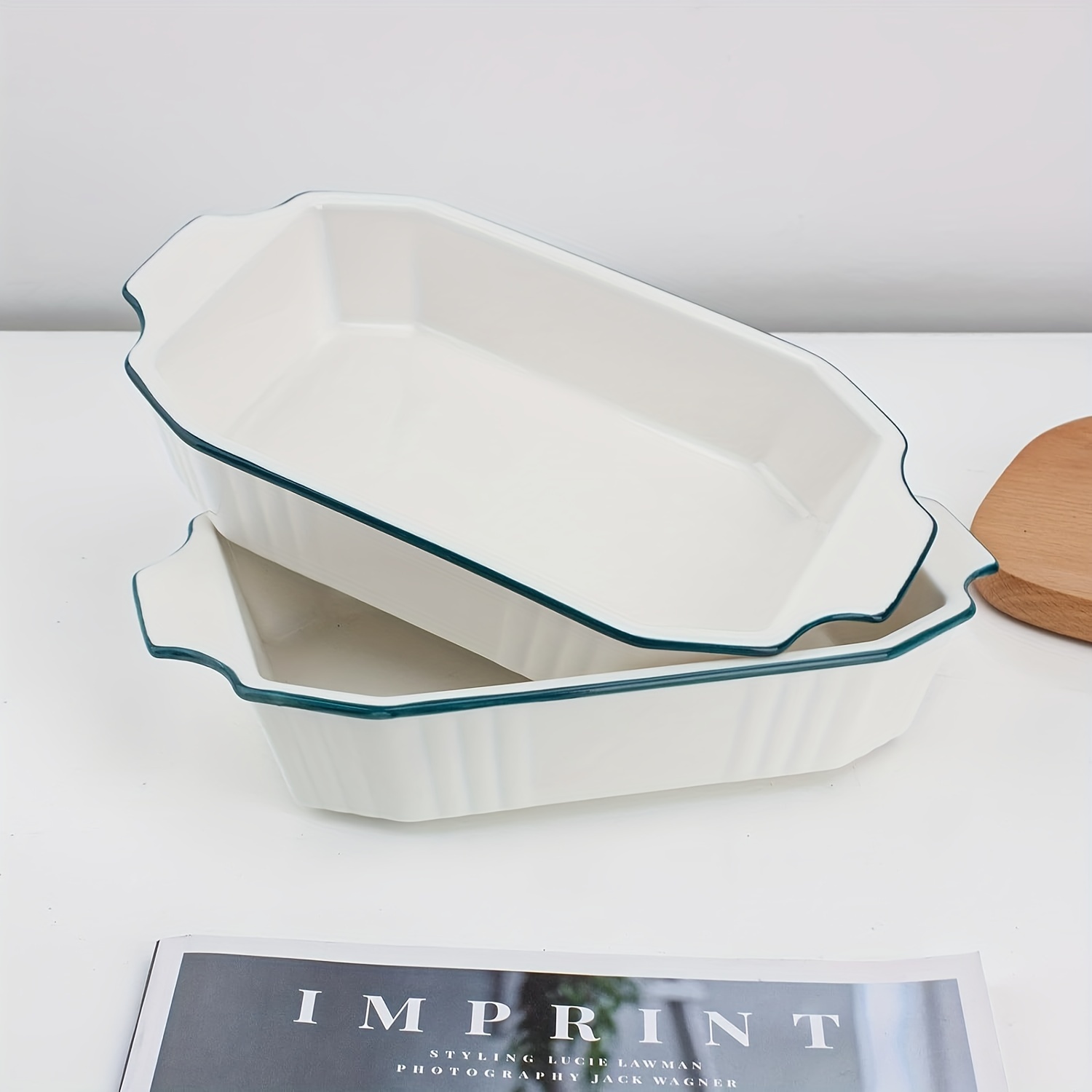 1 Pc Casserole Plats Pour Four Plat De Cuisson En Céramique Casserole Plat  Lasagne Pan Plats De Cuisson Pour Four Plat De Cuisson Ensemble 15.24cmx20.