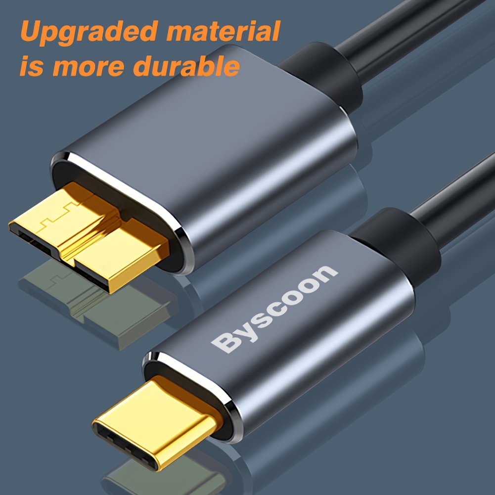 10ft (3m) USB 3.0 (USB 3.1 Gen 1) USB-C to USB Micro-B Cable M/M - Black