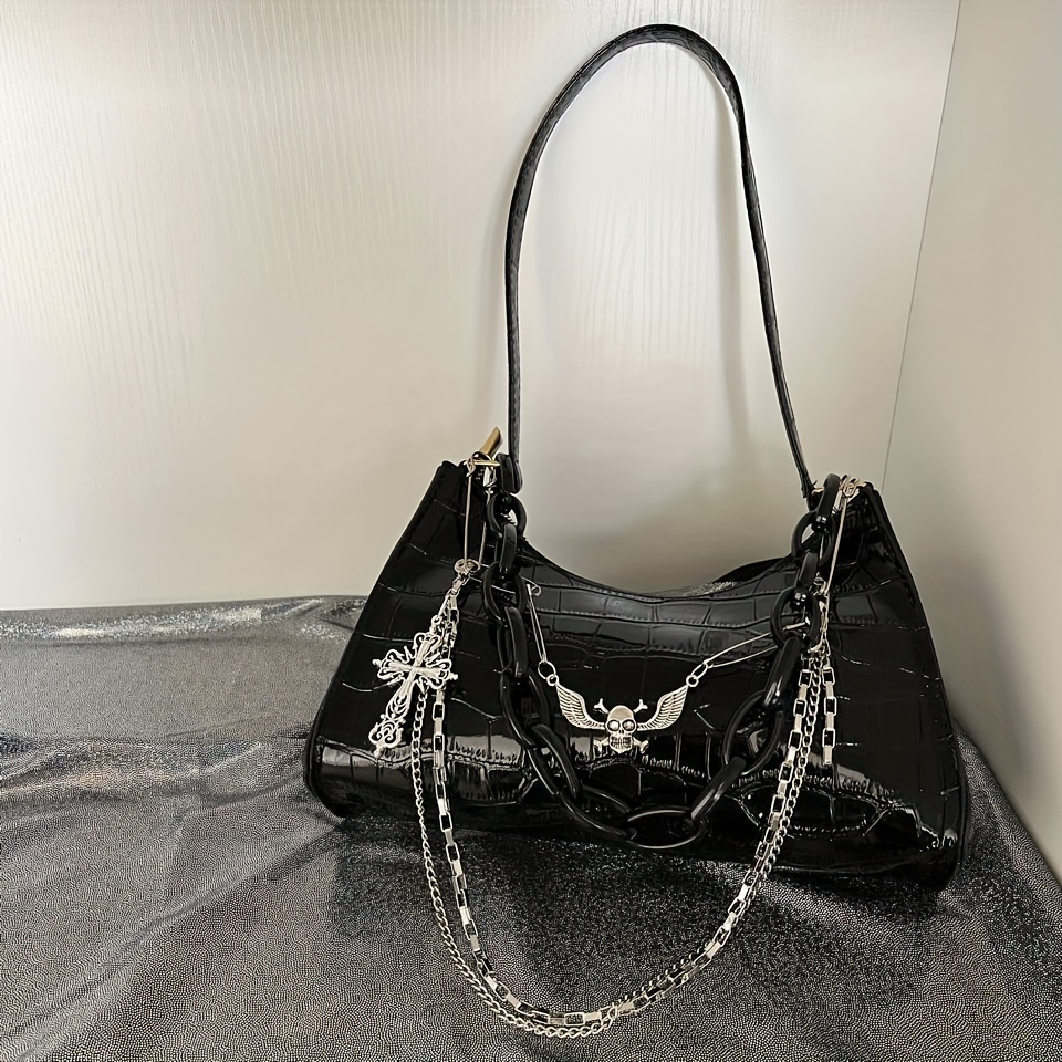 Y2k Denim Sweet Hot Handbag Girls Shoulder Bag All Match Underarm Baguette  Bag - Bags & Luggage - Temu Belgium
