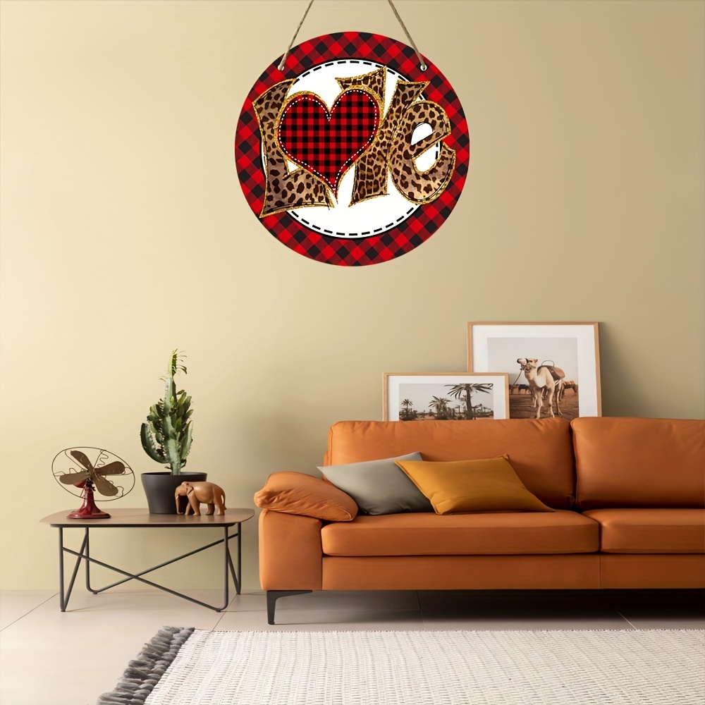 Valentine Hearts Wreath Sign Valentine Round Wreath Sign - Temu