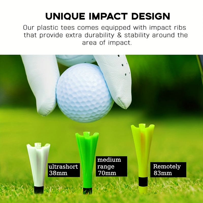12pcs Golf Tees Five Claws Unbreakable Stable Golf Ball Holder Golf Zubehör  für Golfer Mix Farben