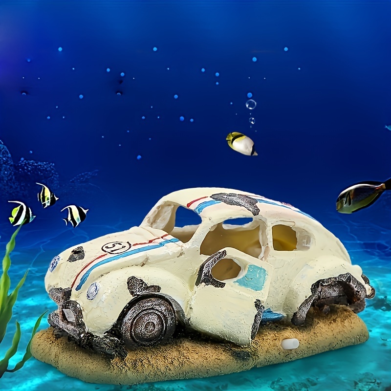 Exquisite Resin Fish Accessories: Artificial Aquarium Decorations Simulation Maker Sedan Car -