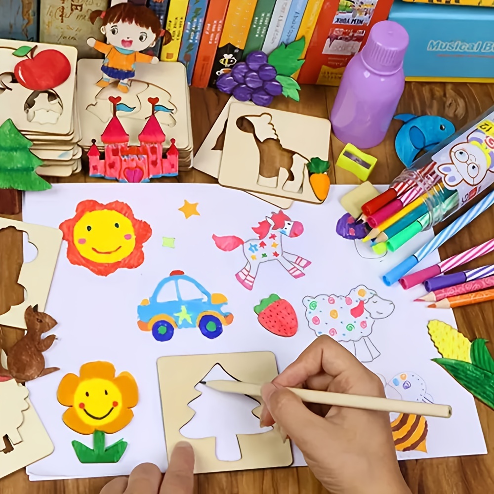 Kids Arts and Crafts, Noetoy DIY Animal Scrawl Gypsum Art Kits for Kids 6-9,  Creativity