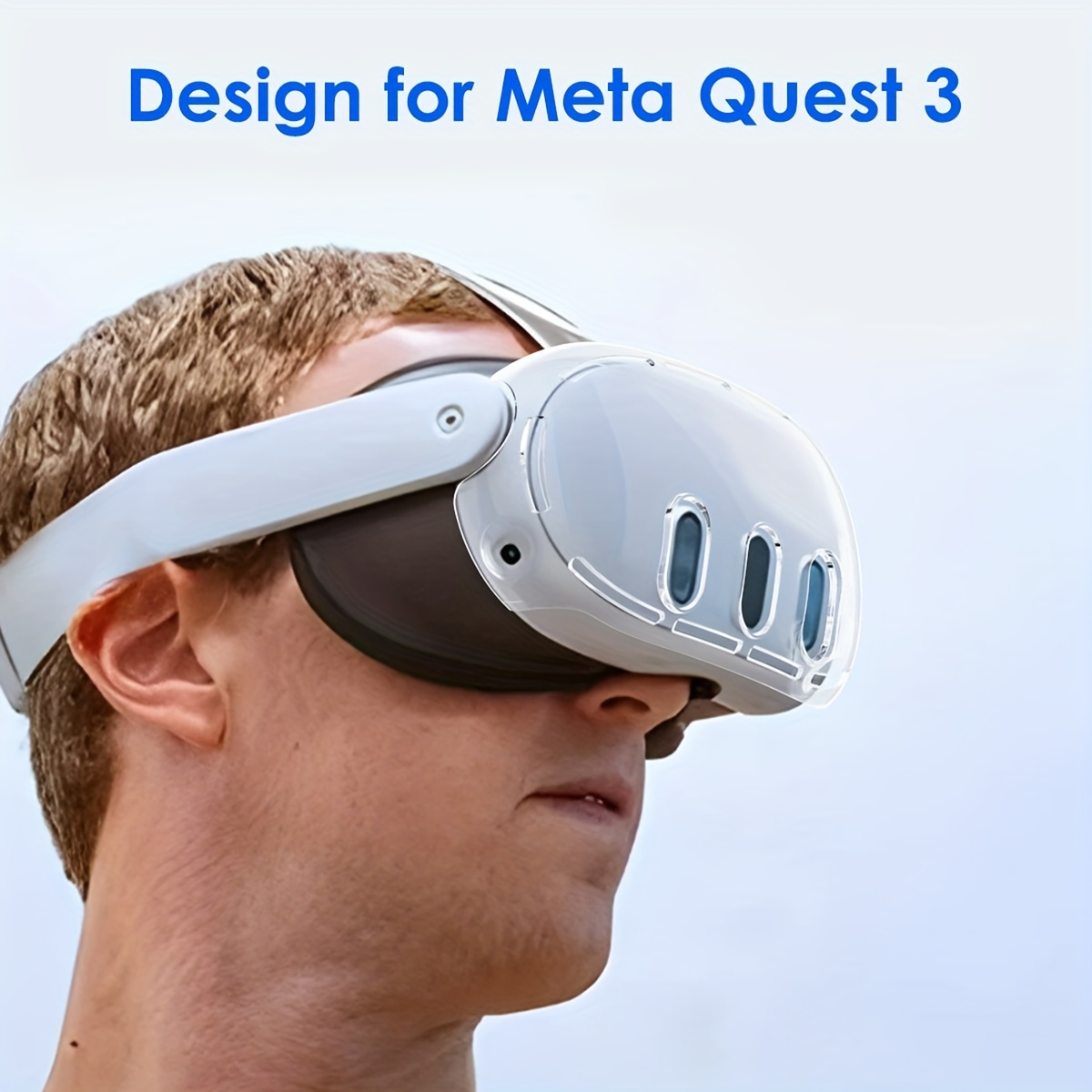 Funda De Silicona Para Accesorios Meta Quest 3, Cubierta Protectora Para  Auriculares VR Con Diseño De Agujeros Precisos, Anti Choque, Anti Rayones,  An