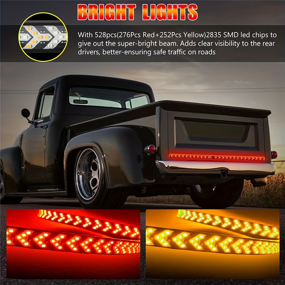 Universal Led Tail Light Bar Strip Lights Pickup Trucks - Temu