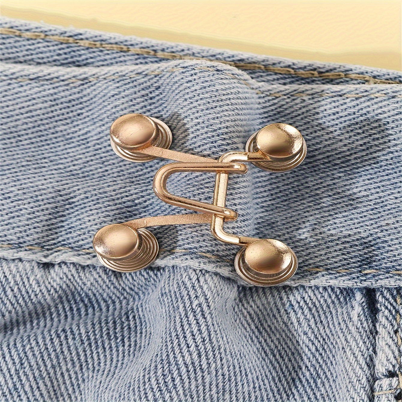 1 Pair Black Round Pant Buckle Waist Tightener Detachable Waist Buttons Pins Belts Accessories Pants Clips No Sewing Waistband Tightener,Trousers