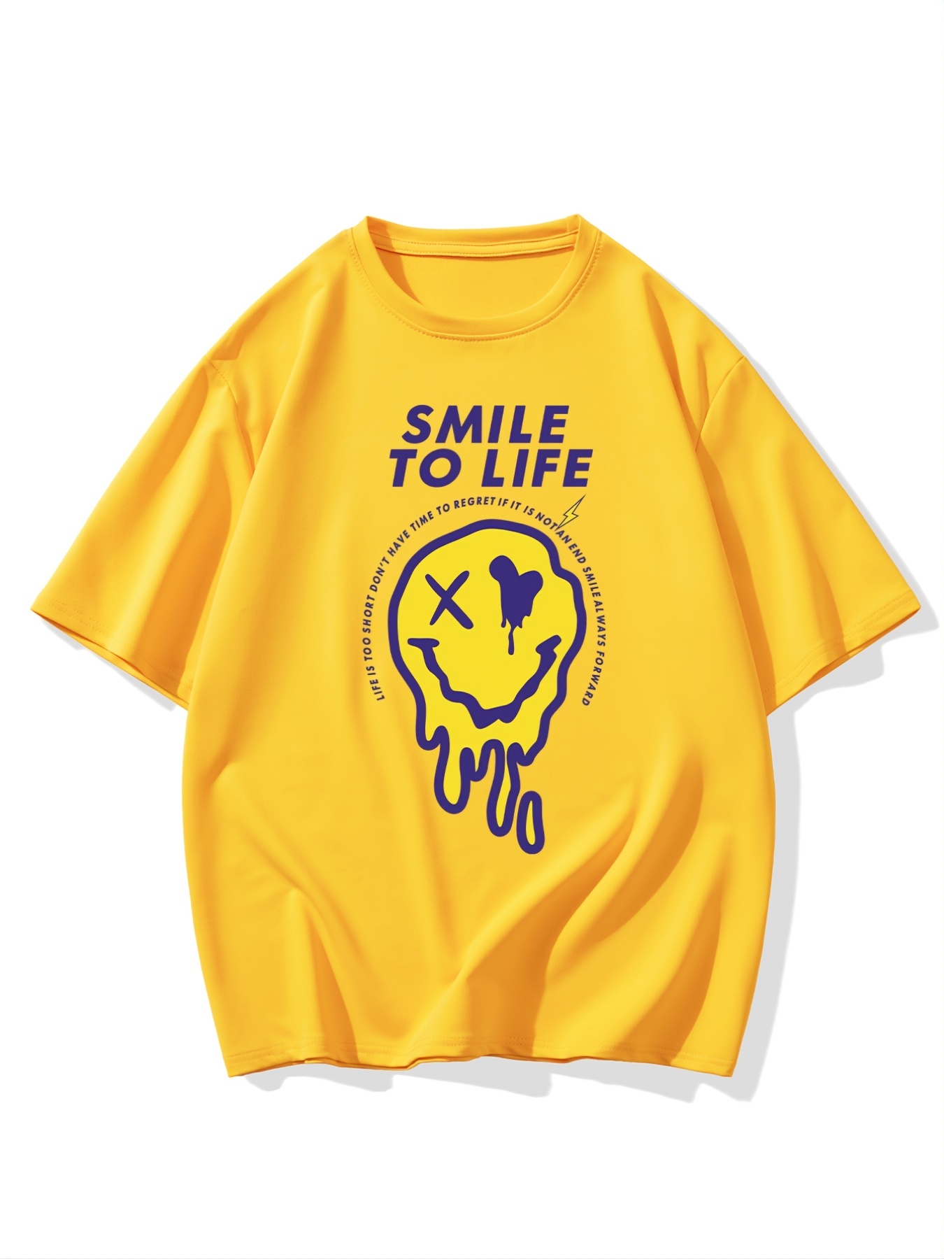 Smile To Life Graphic Print Men's Short Sleeve T-shirt