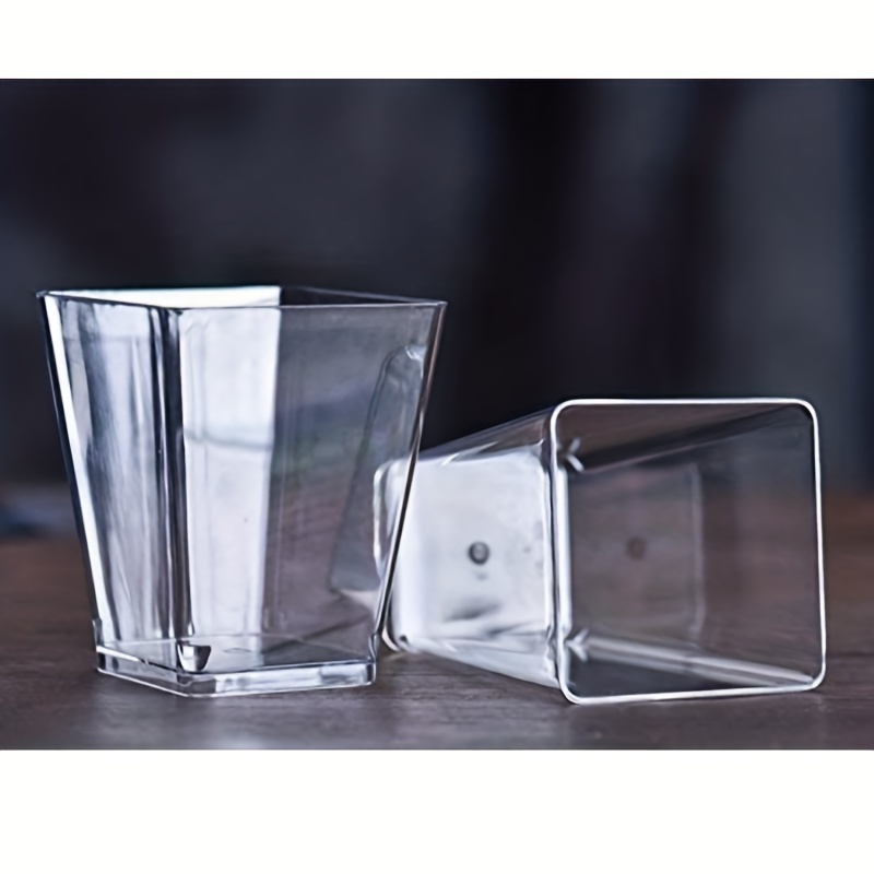 25 Vasos Cuadrados De Plástico Transparente Para Postre 5 - Temu