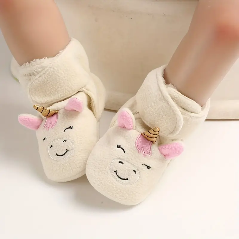 cute cartoon comfortable boots for baby girls soft warm non slip boots for indoor outdoor walking autumn and winter details 4