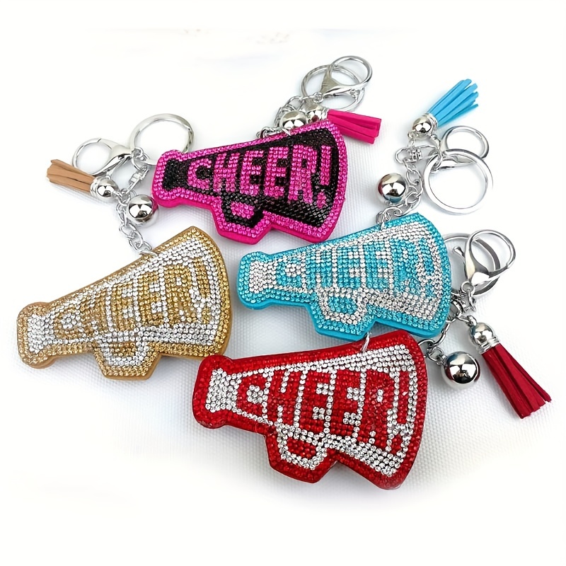 Pom Pom Keychain Cheer Keychain Cheerleading Keychain -  in