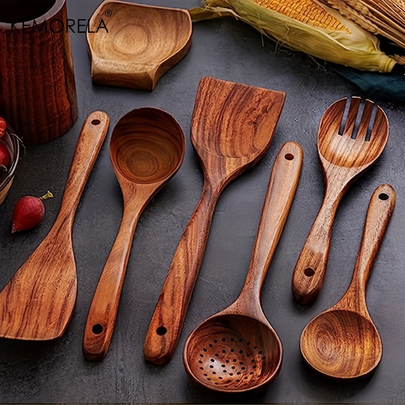 Set di cucchiai da cucina in pratico contenitore di legno, set di utensili  da cucina in legno - Il vostro negozio online svizzero di articoli  realizzati con materiali naturali