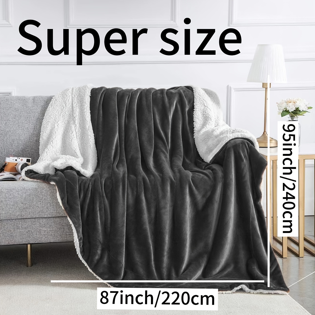 Sherpa Fleece Throw Blanket For Couch And Sofa, Soft And Fuzzy Blankets For  All Seasons, Thick And Warm Fluffy Sherpa Fleece Throw Blankets - Temu  Latvia
