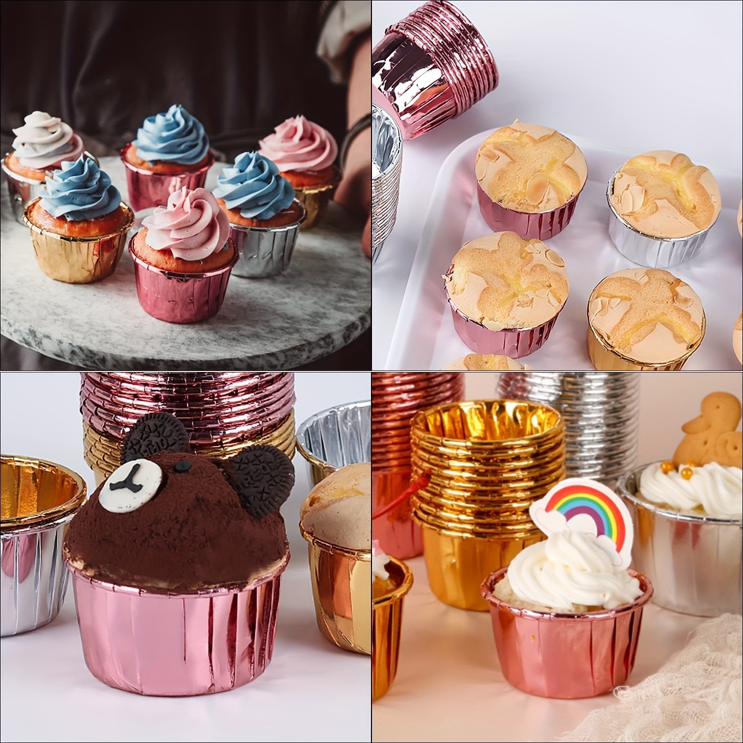 Rose Gold Foil Cupcake Liners - Confectionery House