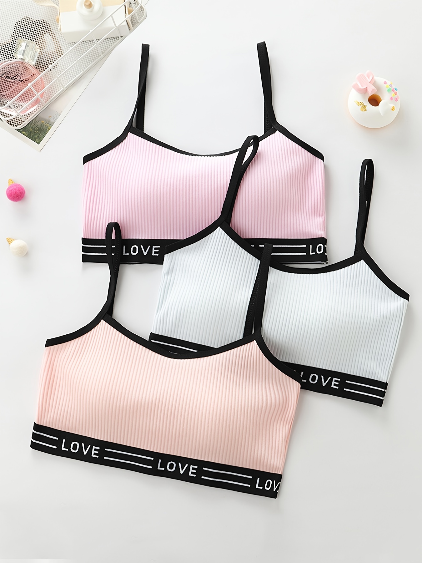 Girls Training Bras Seamless Breathable Removable Pads - Temu