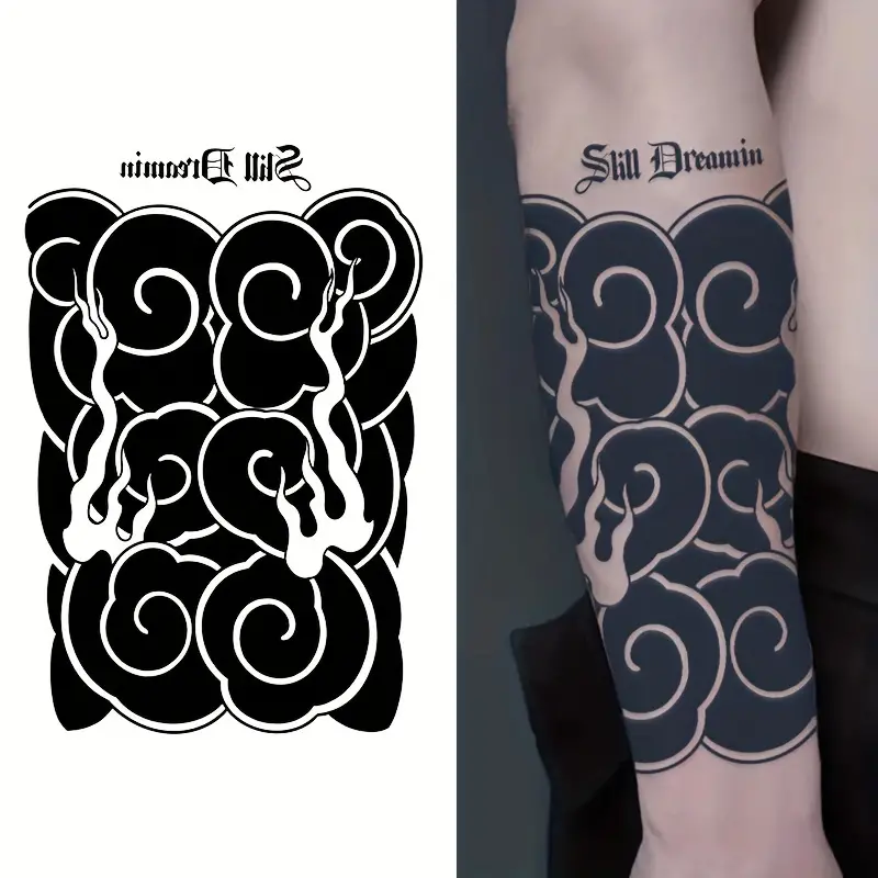 Small Creative Black Temporary Tattoos Stickers For Women - Temu