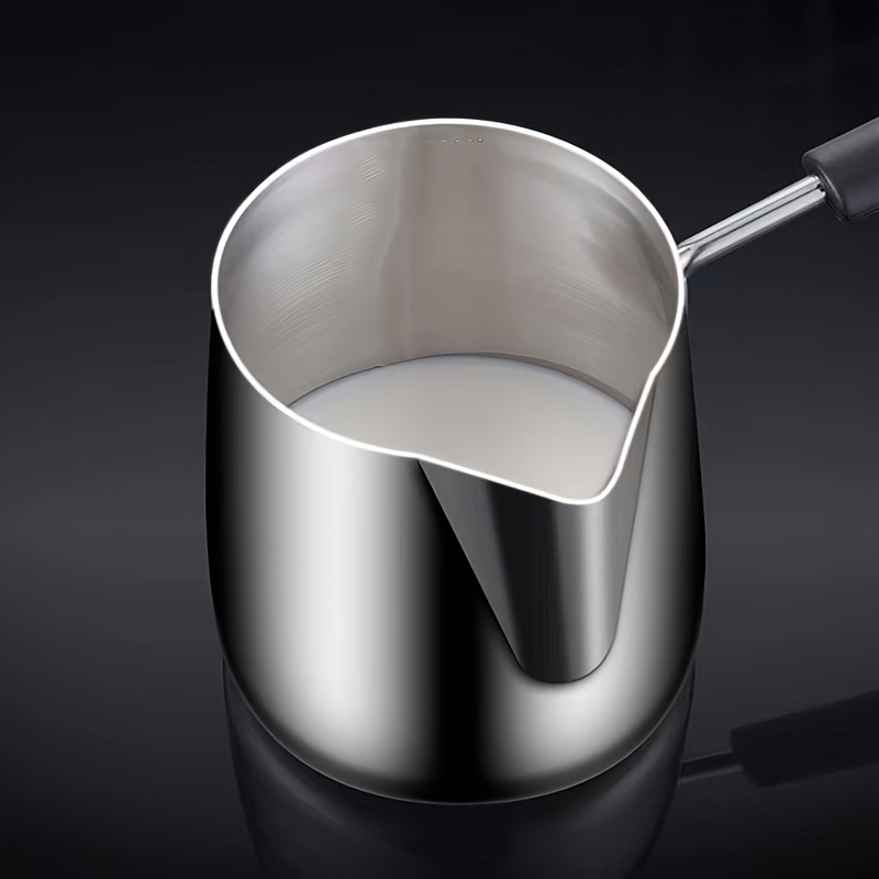 Pointed Nose Pull Flower Cylinder Thickened 304 Stainless Steel Coffee Pull  Flower Cup Professional Coffee Maker Milk Frother Cup Utensils - Temu