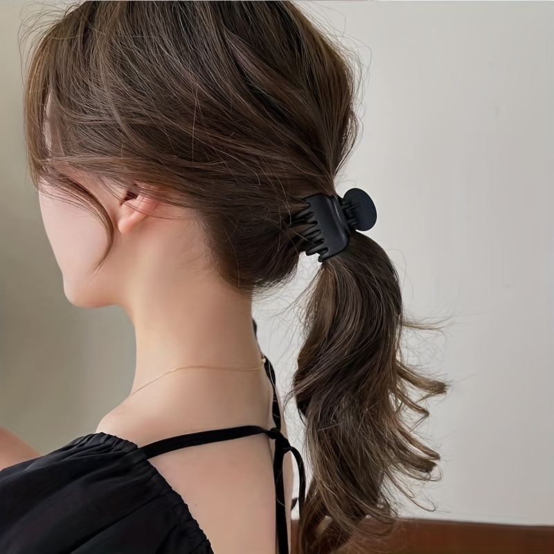 Small Hair Claw Solid Ponytail Holder Nonslip Hair Claw Clip