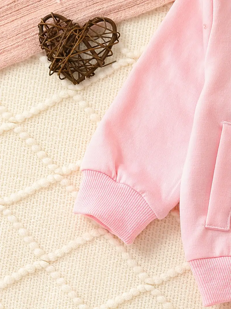 baby girls sports casual set hooded zipper solid color sweatshirt coat singlet tank top pants 3pcs set details 1