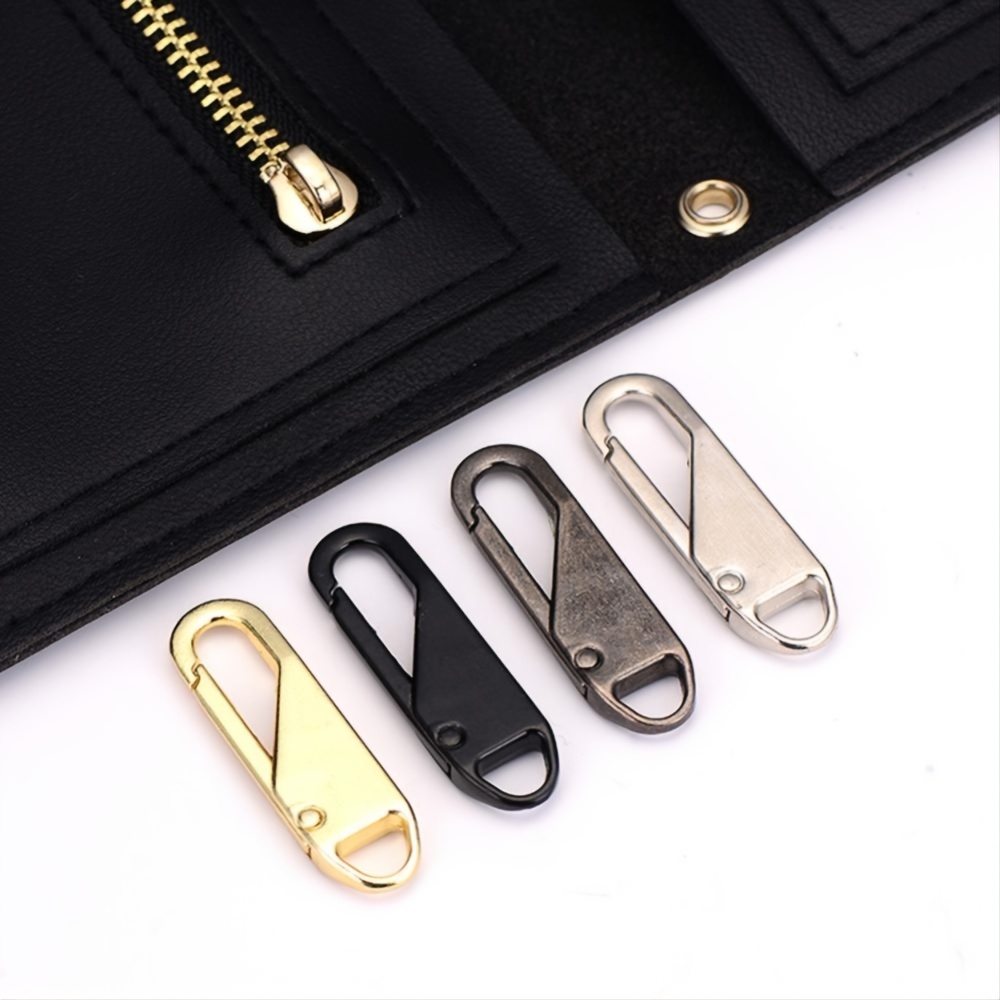 2x Fashion Metal Zipper Repair Kits Slider Puller Instant Zipper  Replacement for Broken Buckle Bag Suitcase Garment Zipper Head