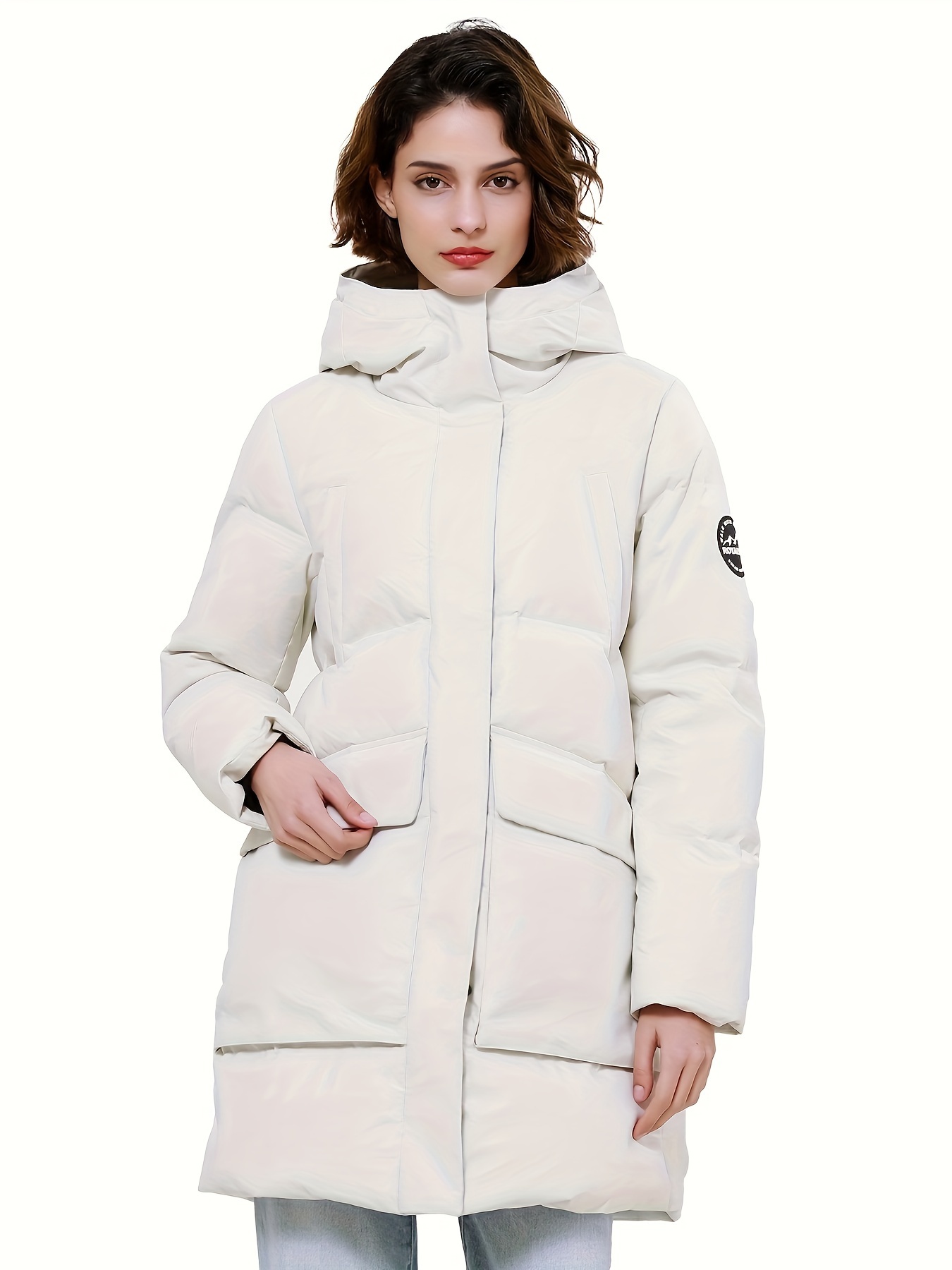 Comprar Chaqueta de plumón para mujer, chaqueta nueva de invierno de  longitud media, chaqueta gruesa
